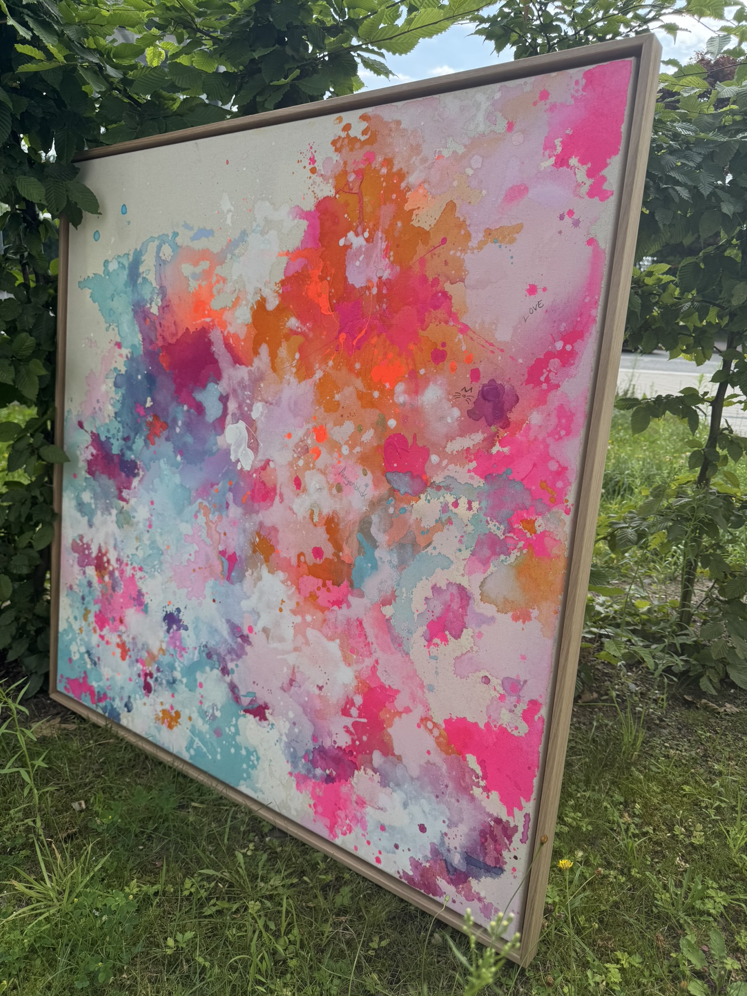 Neonrauschen - Augenblick, 2026, Acryl auf roher Baumwollleinwand, Ansicht 4